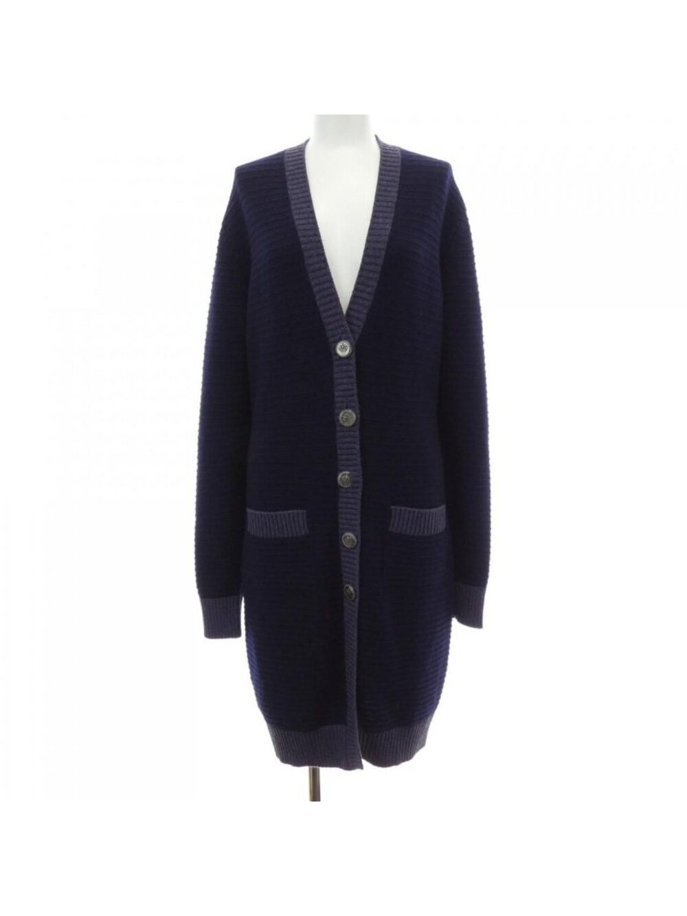 Chanel 08A Long Cardigan Navy